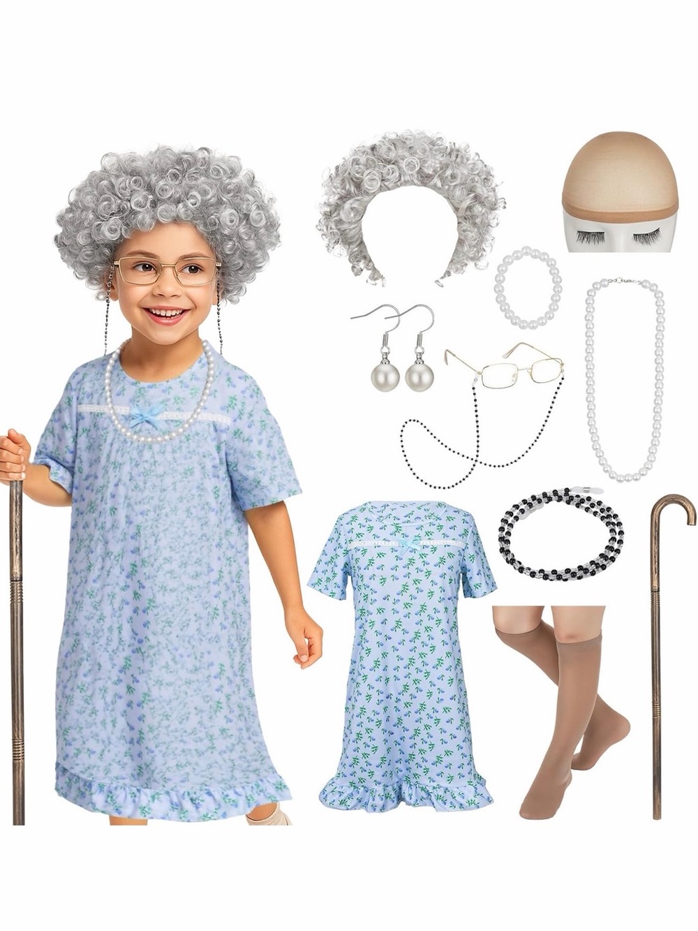 Grandma Kids Costume Set - 100TH Day of School